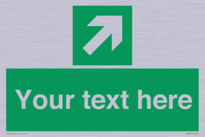 Custom Arrow Top Right Sign